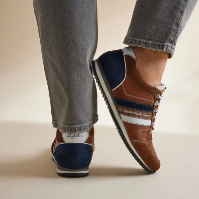 Afbeelding van Australian Camaro Tan Blue Sneakers bruin Heren Maat 42