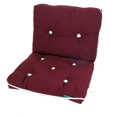 Afbeelding van Bootkussen Kapokkussen Bordeaux Rood Kussen effen rood, enkel