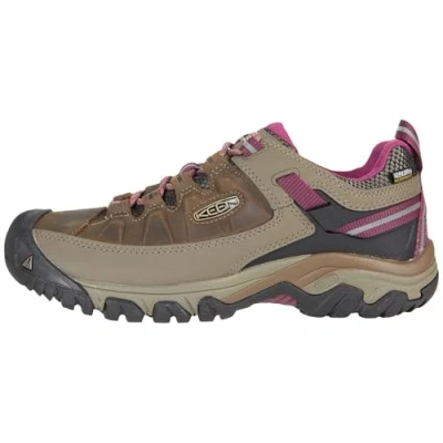 Afbeelding van Keen Targhee III WP Outdoorschoenen, Dames, Maat: 38.5, Weiß/boysenberry Leer/ synthetisch