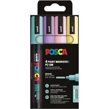 Afbeelding van Uni Posca Markers PC 5M Set Pastel 8st
