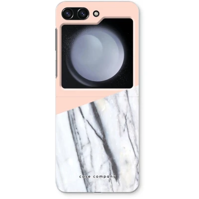 Afbeelding van Case Company® hoesje geschikt voor Samsung Galaxy Z Flip5 A touch of peach Soft Cover Telefoonhoesje Bescherming aan alle Kanten en Schermrand