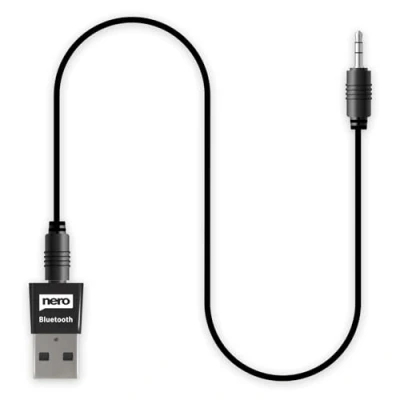 Afbeelding van Nero Kleine Bluetooth 5.0 audio AUX adapter voor auto, hifi installatie etc. met 3,5 mm jack ontvanger USB dongle zender draadloos geen batterij opladen start altijd automatisch