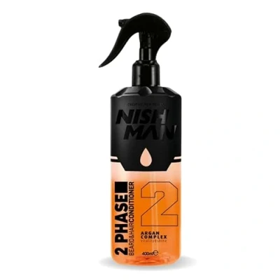 Afbeelding van Nishman 2 Phase Conditioner 400ML Perfecte Hydratatie en Styling voor Alle Haartypes Verzorging, Glans Ontknoping in Één (Argan Complex)