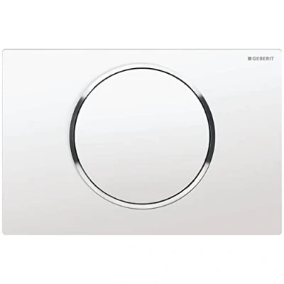 Afbeelding van Geberit bedieningsplaat Sigma10 wit glanschroom ring