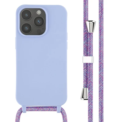 Afbeelding van Apple iPhone 14 Pro Hoesje Siliconen en TPU (zacht) iMoshion Softcase/Koordhoesje/Backcover Paars Telefoonhoesje