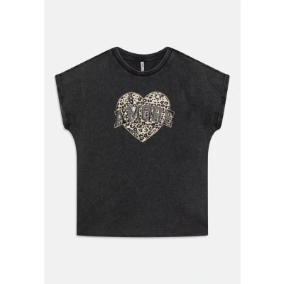 Afbeelding van Kids ONLY Koglucy LIFE Amore Tshirt print voor kinderen, Maat: 122/128, Phantom