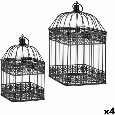 Afbeelding van Decoratieve kooi Set Zwart (4 Stuks)