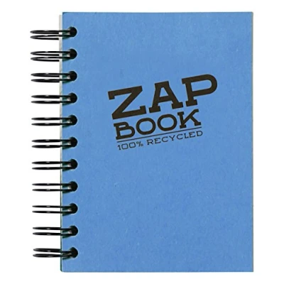 Afbeelding van Clairefontaine 8353C schetsblok Zap Book met dubbele spiraalbinding (staand formaat Book, 11 x 15 cm, 160 vellen, 80 g, blanco) 1 stuk op kleur gesorteerd