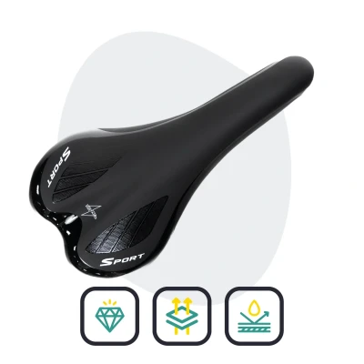 Afbeelding van Voltano Race / MTB Fietszadel Unisex Zwart
