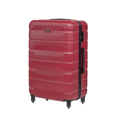Afbeelding van OCHNIK Cabinekoffer, 72 x 47 29 cm, Harde koffer, reiskoffer met 4 wielen, middelgroot, trolley, handbagage, duurzaam, ABS, numerieke vergrendeling, rood, Large, trolley