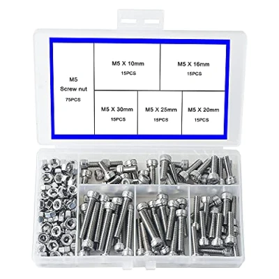 Afbeelding van M5 304 Zeskant Inbusbouten Roestvrij Staal Dopkop Schroeven Inbusbout Mechanische Onderdelen Dopschroef Assortiment Kit