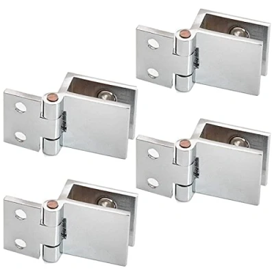 Afbeelding van inherited 4 stks glazen deur pivot scharnier kit, douche verstelbare klem, adaptief 5 8mm glas voor badkamer kast