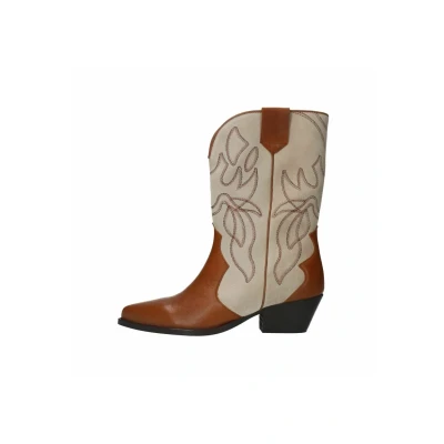 Afbeelding van sacha MIT Velourslederdetails Cowboy/Bikerlaarzen, Dames, Maat: 37, Cognac Schoenen