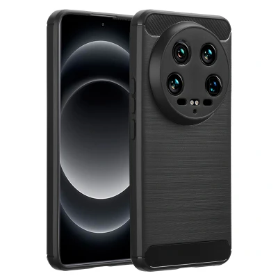 Afbeelding van Xiaomi 14 Ultra Hoesje Siliconen en TPU (zacht) imoshion Softcase/Backcover Zwart Telefoonhoesje