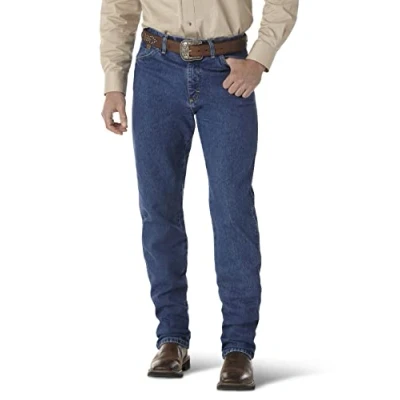 Afbeelding van Wrangler heren Rak George Strait Cowboy Cut Original Fit Jeangeorge 100% katoen. 100 stuks, Zwaargewicht steen denim, 40W / 36L