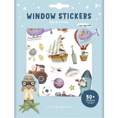 Afbeelding van Little Dutch Raamstickers Jim &amp; Friends