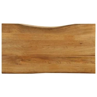 Afbeelding van Tafelblad met natuurlijke rand 100x60x2,5 cm massief mangohout
