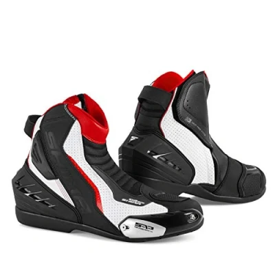 Afbeelding van SHIMA SX 6 geperforeerde motorlaarzen, zwart wit rood, afmeting 42 voor man