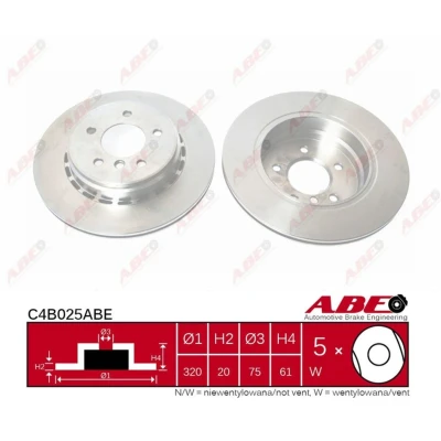 Afbeelding van ABE Remschijven C4B025ABE