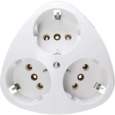 Afbeelding van Kopp 100502000 Wandcontactdoos met randaarde 3 voudig Standaard (opbouw) Arctisch wit