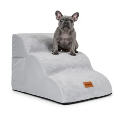 Afbeelding van Pawesome Hondentrapje voor Honden Hondentrap opstapje 3 treden 40 x 60 extra stevig en comfortabel 30D materiaal