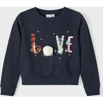 Afbeelding van NAME IT NKFREMERRY LS SHORT SWEAT BRU BOX Meisjes Trui Maat 116