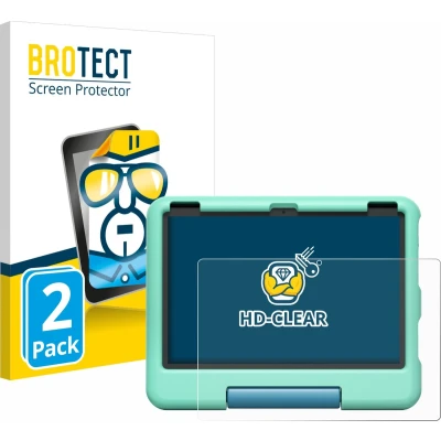 Afbeelding van BROTECT Screenprotector voor Amazon Fire HD 10 Kids 2023 Folie Beschermfolie transparant (2 Stuks)