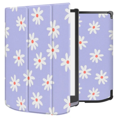 Afbeelding van imoshion E reader Hoesje Geschikt voor Pocketbook InkPad X Pro Design Trifold hard case sleepcover Flowers Distance
