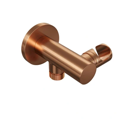 Afbeelding van Brauer Copper Edition Wandhouder handdouchehouder geïntegreerde wateruitlaat PVD geborsteld koper