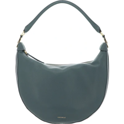 Afbeelding van COCCINELLE Leren Schoudertas Sunnie Handbag Grained Leather Kale Green Groen