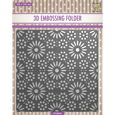 Afbeelding van Square frame Flower pattern