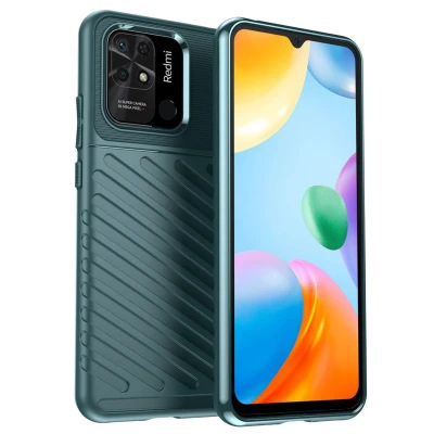 Afbeelding van Xiaomi Redmi 10C Hoesje Siliconen en TPU (zacht) iMoshion Softcase/Backcover Groen Telefoonhoesje Shockproof/Valbescherming