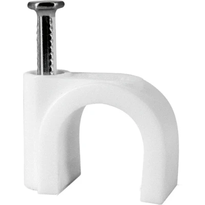 Afbeelding van Spijkerclips 10 mm wit (100 stuks)