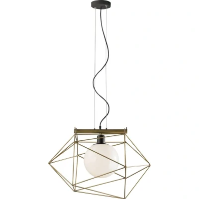 Afbeelding van ECO Light ABRAXAS I S1 ORO Hanglamp E27 60 W Goud, Zwart