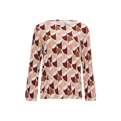 Afbeelding van s.Oliver Fliessendes MIT Ubootausschnitt Longsleeve, Dames, Maat: 48, Himbeere