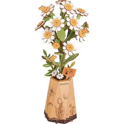 Afbeelding van Robotime Chamomile TW061 Knutselen DIY Houten bouwpakket Volwassenen Bloemen Creatief