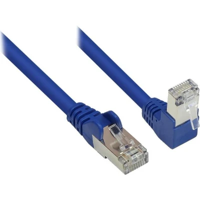 Afbeelding van S/FTP CAT6 Gigabit netwerkkabel haaks/recht / blauw 15 meter