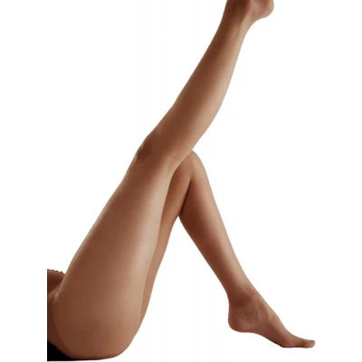 Afbeelding van Pretty Polly Panty Nylons Glans Katoenen Kruisje 10 Den. Large 42/46 Barely Black Bijna Zwart