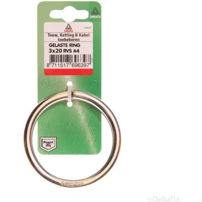 Afbeelding van Deltafix gelaste ring r.v.s. a4 20 mm x 3 2 st.