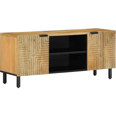 Afbeelding van vidaXL Tv meubel 105x33x46 cm massief mangohout bruin