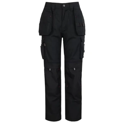 Afbeelding van TuffStuff Extreme Werkbroek 91,4 cm taille zwart cargobroek voor heren drievoudige gestikte naden afneembare holsterzak met kniebeschermzakken