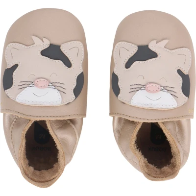 Afbeelding van Bobux Soft Soles Gold Leopard Babyslofjes EU 20