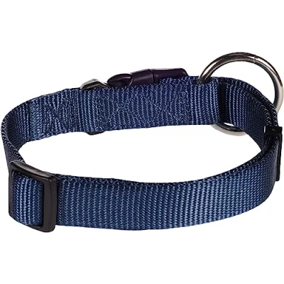 Afbeelding van Hond Halsband Ziggi Donkerblauw M 40 55cm 20mm