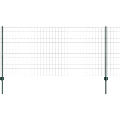 Afbeelding van vidaXL Tuinhek Set van 2 Groen Staal 25 x 1 m Duurzaam