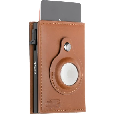 Afbeelding van AdroitGoods Pasjeshouder 8 Pasjes Portemonnee Creditcardhouder Met RFID Technologie AirTag Leder/Bruin