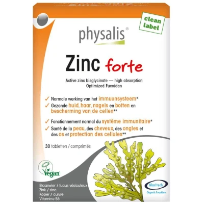 Afbeelding van Physalis Zinc Forte Tabletten 30TB