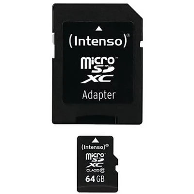 Afbeelding van Intenso 64GB MicroSD Speicherkarte inkl. SD Adapter [Class 10]