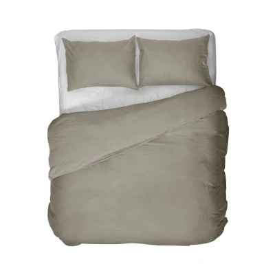 Afbeelding van Kayori Koko Dekbedovertrek Katoen 140/200 220 Taupe + 1 sloop (Kleur: Taupe)