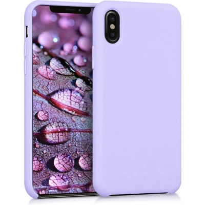 Afbeelding van kwmobile telefoonhoesje geschikt voor Apple iPhone X Hoesje met siliconen coating Smartphone case in lavendel