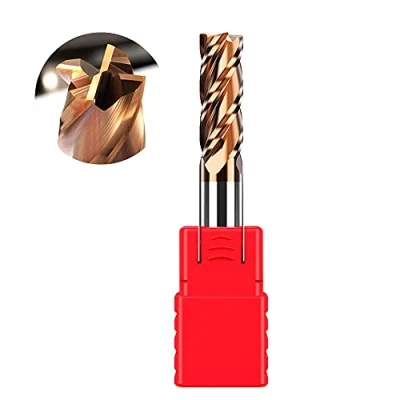 Afbeelding van ASNOMY VHM Frees schachtfrees hardmetaal, AlTiN gecoat 55 HRC 4 snijden, boren, frezen, vlakken, onderdompelen, CNC, wolfraamcarbide (8mm)